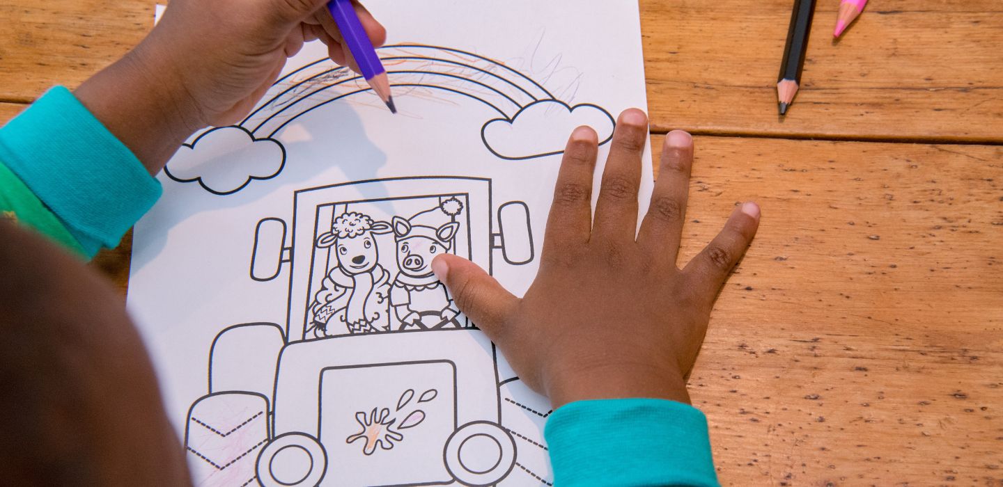 Image of two Ducky Zebra colouring sheets