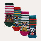 4 Pack Baby Socks - Zoo Life